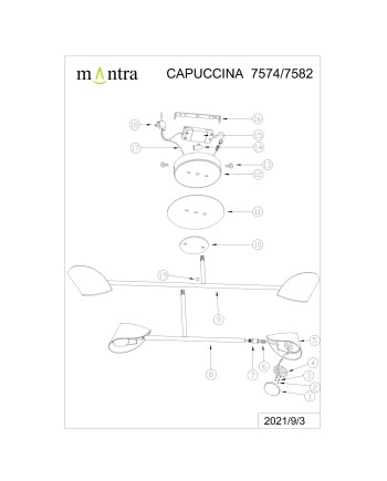 CAPUCCINA * SEMIPLAFÓN LED PEQUEÑO 28W